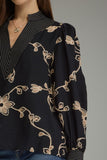 T33414 Floral Embroidered Top