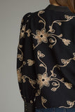 T33414 Floral Embroidered Top