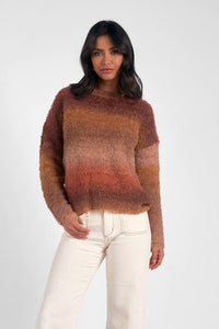 Orange Space Dye Sweater