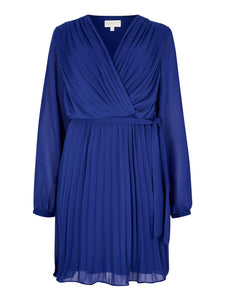 Sapphire Blue Pleated Dress