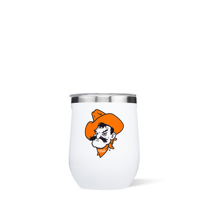 Pistol Pete Stemless Insulated 12 ounce Wine Glass