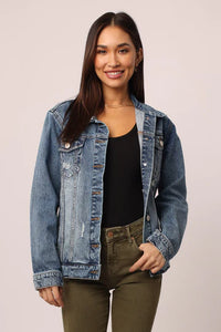 Elsie Destructed Denim Jacket