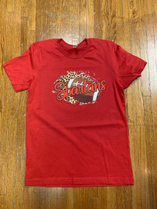 Spartan Leopard Football Tee