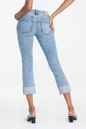 Glass Beach Blaire Slim Straight Cuffed Jean