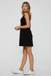 Justine Knit Tank Dress in Black